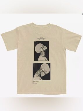 Paramore Original Cream Graphic X-Ray Tee - NWT Never used